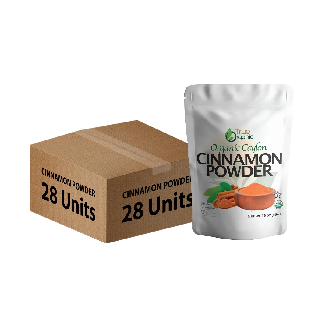 True Organic Ceylon Cinnamon Powder 16 Oz Bulk Bag (Pack of 28) - True Organics