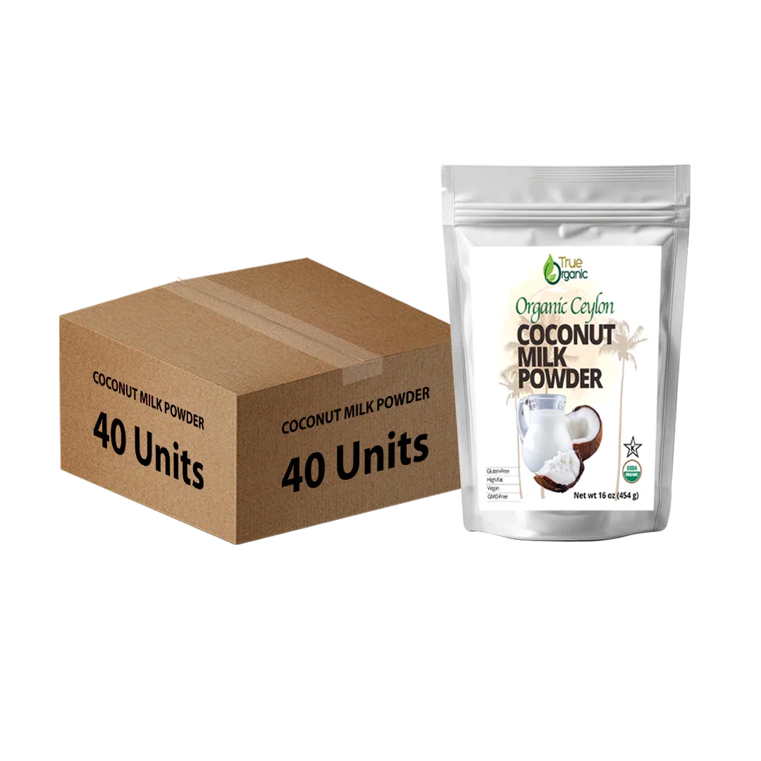 True Organic Ceylon Coconut Milk Powder, 1 Pound Bulk Pack, ( 40 Units ) - True Organics