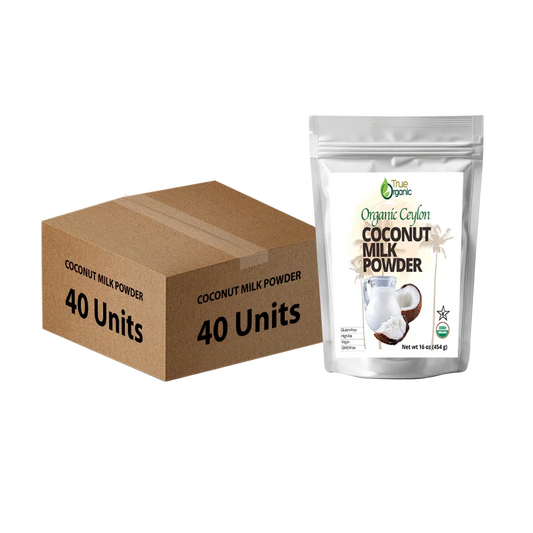 True Organic Ceylon Coconut Milk Powder, 1 Pound Bulk Pack, ( 40 Units ) - True Organics