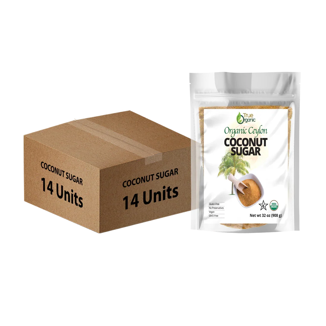 True Organic Coconut Sugar 2 Pounds Bulk Pack(14 Units) - True Organics