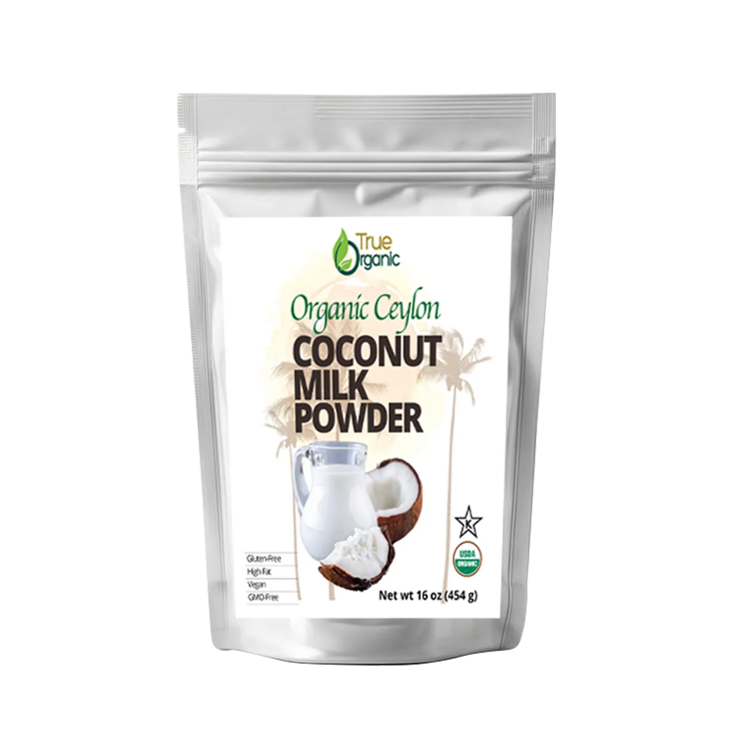 True Organic Ceylon Coconut Milk Powder, 1 Pound Bulk Bag - True Organics