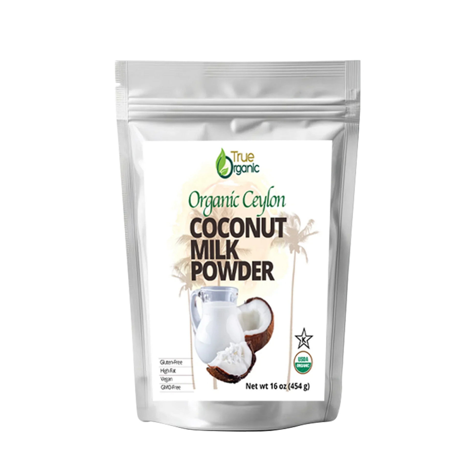 True Organic Ceylon Coconut Milk Powder, 1 Pound Bulk Bag - True Organics