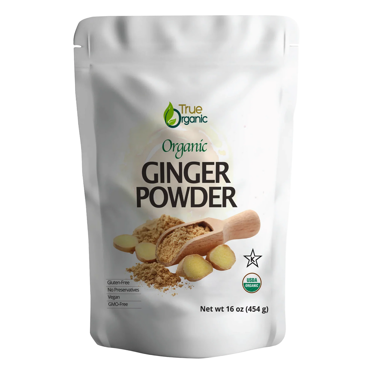 True Organic Ceylon Ginger Powder, 1 Pound Bulk Bag - True Organics